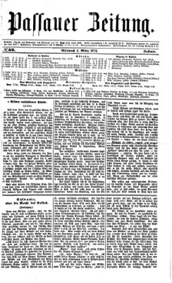 Passauer Zeitung Mittwoch 4. März 1874