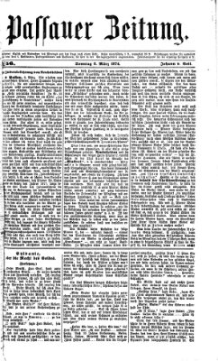 Passauer Zeitung Sonntag 8. März 1874