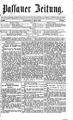 Passauer Zeitung Donnerstag 12. März 1874