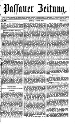 Passauer Zeitung Freitag 3. April 1874