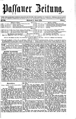 Passauer Zeitung Mittwoch 8. April 1874