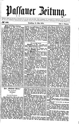 Passauer Zeitung Samstag 16. Mai 1874