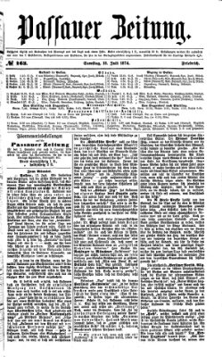 Passauer Zeitung Samstag 18. Juli 1874