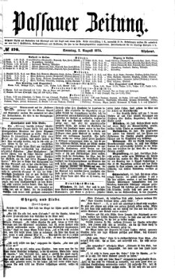 Passauer Zeitung Sonntag 2. August 1874