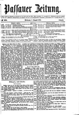 Passauer Zeitung Mittwoch 5. August 1874