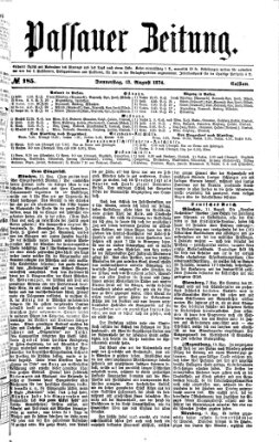 Passauer Zeitung Donnerstag 13. August 1874