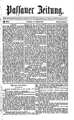 Passauer Zeitung Samstag 15. August 1874