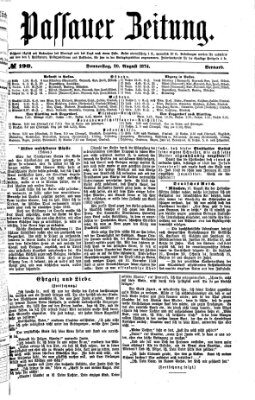 Passauer Zeitung Donnerstag 20. August 1874