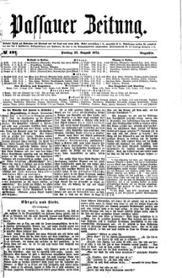 Passauer Zeitung Freitag 28. August 1874