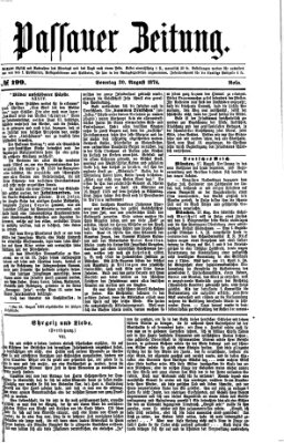 Passauer Zeitung Sonntag 30. August 1874