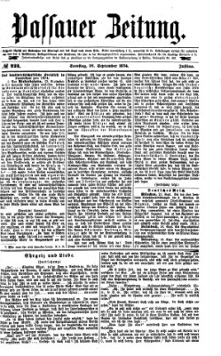 Passauer Zeitung Samstag 26. September 1874