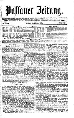 Passauer Zeitung Freitag 30. Oktober 1874