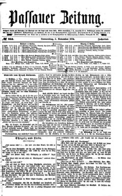 Passauer Zeitung Donnerstag 5. November 1874