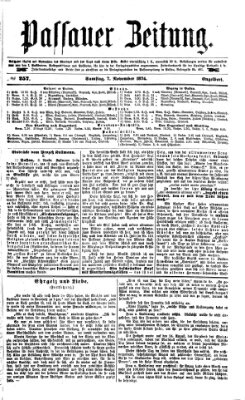 Passauer Zeitung Samstag 7. November 1874