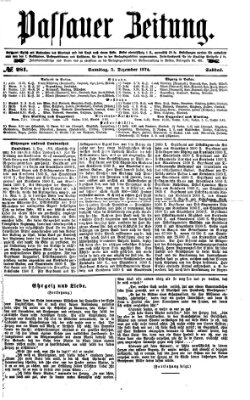 Passauer Zeitung Samstag 5. Dezember 1874