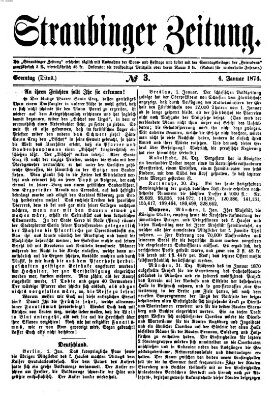 Straubinger Zeitung Sonntag 4. Januar 1874