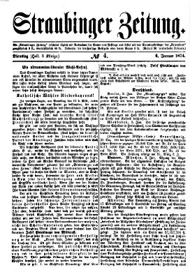 Straubinger Zeitung Dienstag 6. Januar 1874