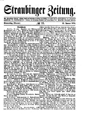 Straubinger Zeitung Donnerstag 15. Januar 1874