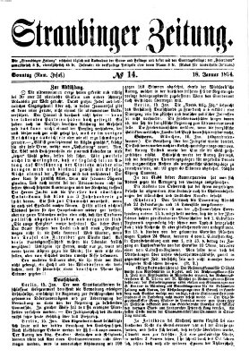 Straubinger Zeitung Sonntag 18. Januar 1874