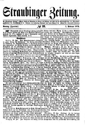 Straubinger Zeitung Sonntag 1. Februar 1874