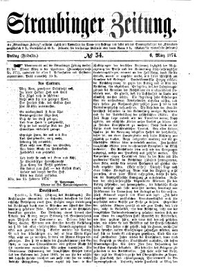 Straubinger Zeitung Freitag 6. März 1874