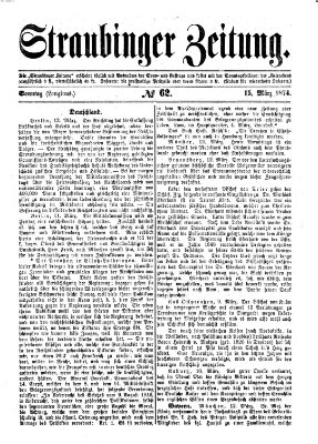 Straubinger Zeitung Sonntag 15. März 1874