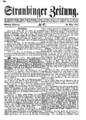 Straubinger Zeitung Sonntag 22. März 1874