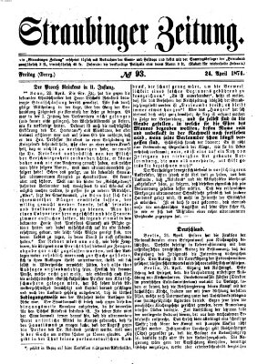 Straubinger Zeitung Freitag 24. April 1874