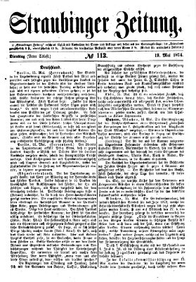 Straubinger Zeitung Dienstag 19. Mai 1874