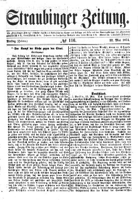 Straubinger Zeitung Freitag 22. Mai 1874