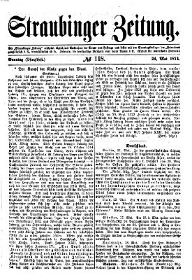 Straubinger Zeitung Sonntag 24. Mai 1874