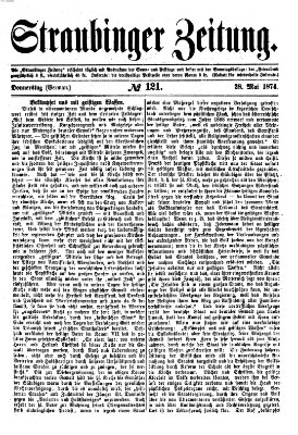 Straubinger Zeitung Donnerstag 28. Mai 1874