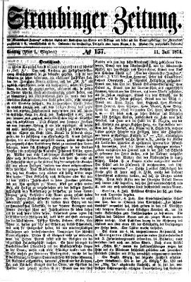 Straubinger Zeitung Samstag 11. Juli 1874