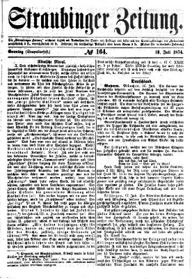 Straubinger Zeitung Sonntag 19. Juli 1874