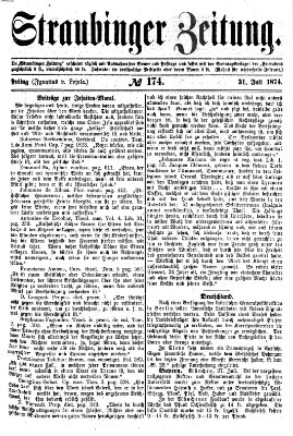 Straubinger Zeitung Freitag 31. Juli 1874