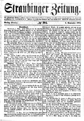 Straubinger Zeitung Freitag 4. September 1874