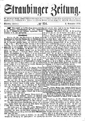 Straubinger Zeitung Dienstag 3. November 1874