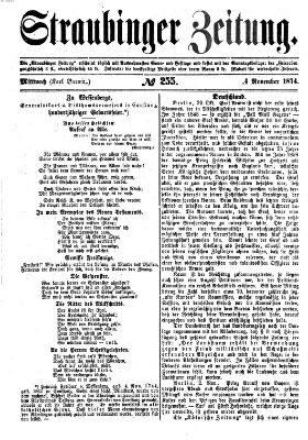 Straubinger Zeitung Mittwoch 4. November 1874