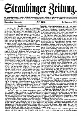 Straubinger Zeitung Donnerstag 5. November 1874