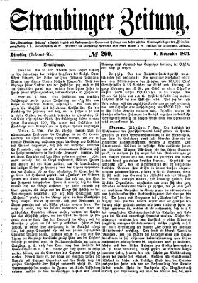 Straubinger Zeitung Montag 9. November 1874