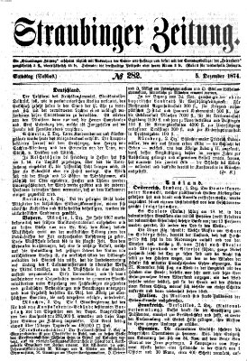 Straubinger Zeitung Samstag 5. Dezember 1874