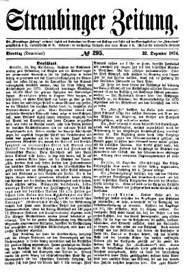 Straubinger Zeitung Dienstag 22. Dezember 1874