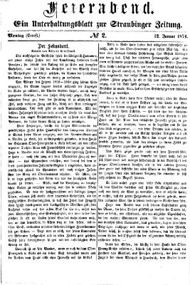 Feierabend (Straubinger Zeitung) Montag 12. Januar 1874