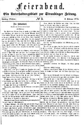 Feierabend (Straubinger Zeitung) Dienstag 3. Februar 1874