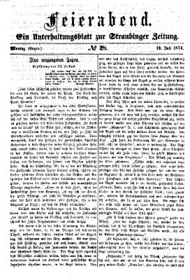 Feierabend (Straubinger Zeitung) Montag 13. Juli 1874