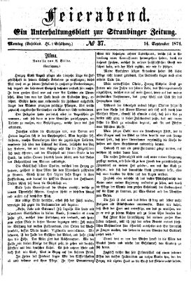 Feierabend (Straubinger Zeitung) Montag 14. September 1874
