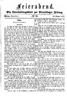 Feierabend (Straubinger Zeitung) Montag 12. Oktober 1874