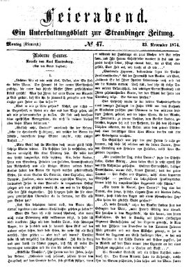 Feierabend (Straubinger Zeitung) Montag 23. November 1874