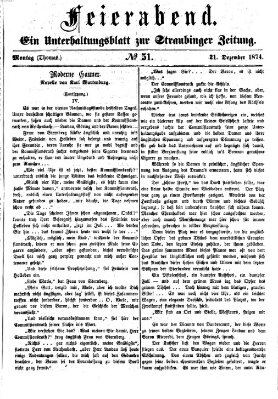 Feierabend (Straubinger Zeitung) Montag 21. Dezember 1874