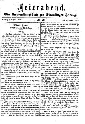 Feierabend (Straubinger Zeitung) Montag 28. Dezember 1874